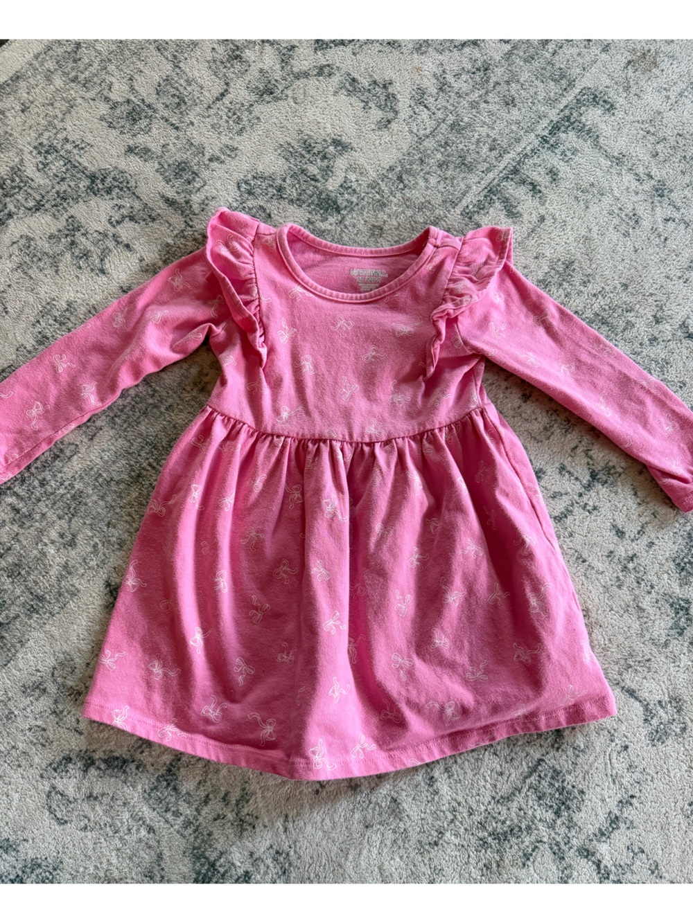 Sz 2t girls pink long sleeve dress